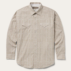Men Western Shirts | Stetson Medallion Print Western Shirt Brown