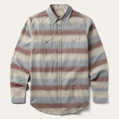Men Western Shirts | Stetson Ombre Stripe Twill Shirt Wine