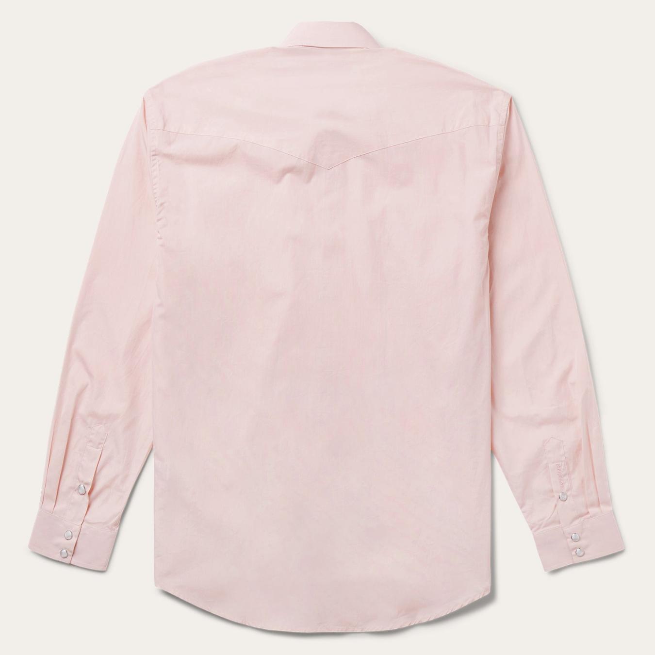 Men Western Shirts | Stetson Pink End-On-End Western Shirt Pink