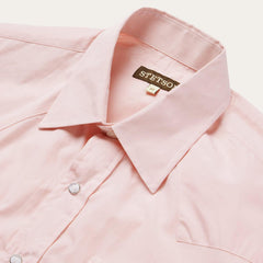 Men Western Shirts | Stetson Pink End-On-End Western Shirt Pink