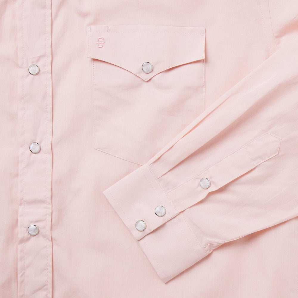 Men Western Shirts | Stetson Pink End-On-End Western Shirt Pink