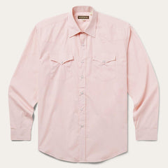 Men Western Shirts | Stetson Pink End-On-End Western Shirt Pink