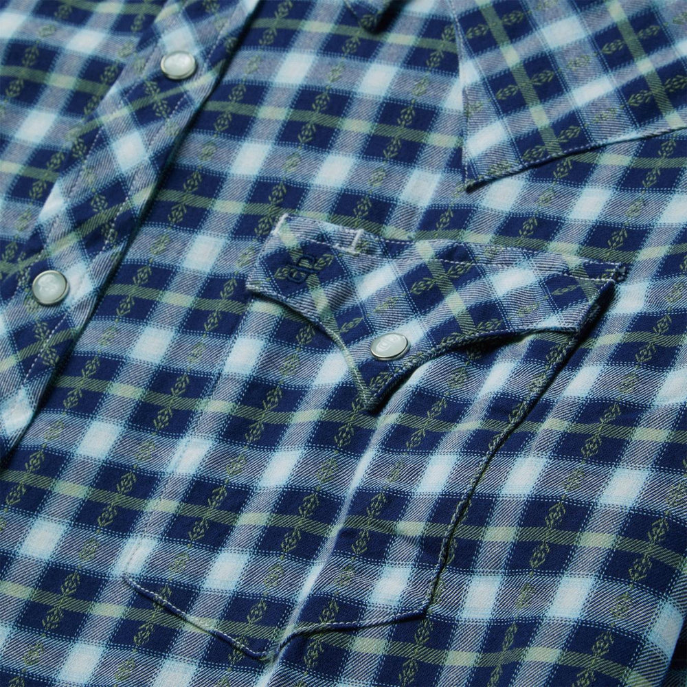 Men Western Shirts | Stetson Plaid Twill Dobby Western Shirt Blue