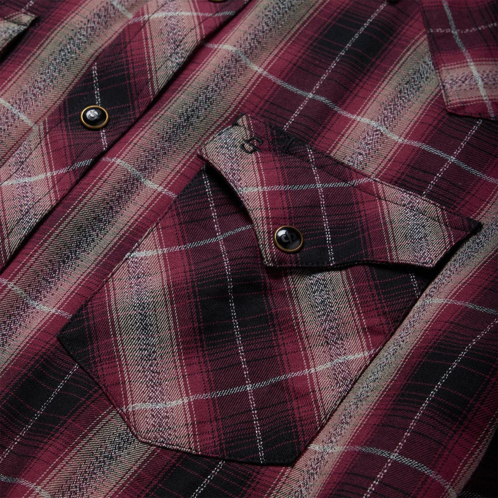 Men Western Shirts | Stetson Red Marl Plaid Western Shirt Red