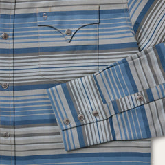 Men Western Shirts | Stetson Serape Stripe Western Shirt Blue