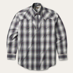 Men Western Shirts | Stetson Smoke Ombre Western Shirt Grey