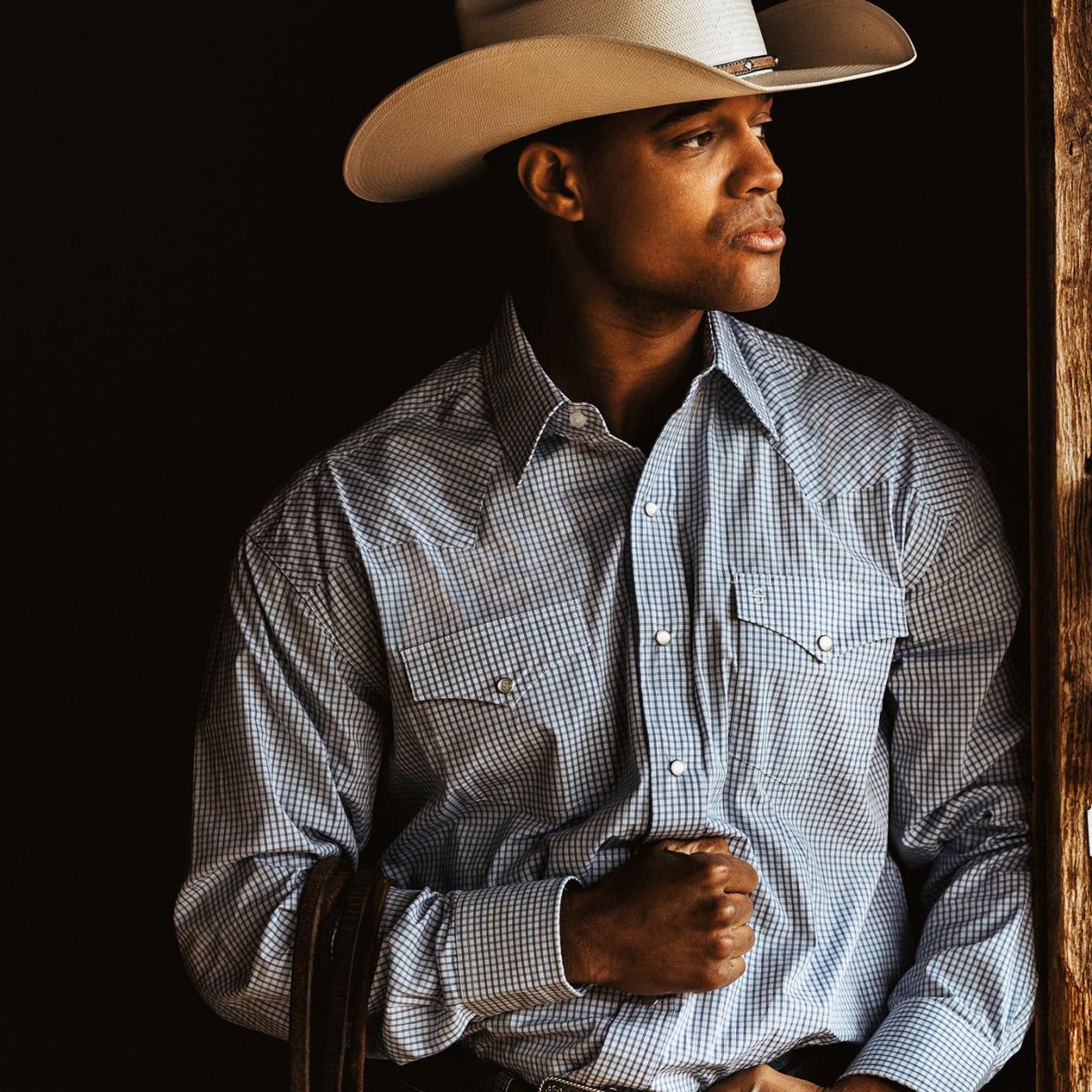 Men Western Shirts | Stetson Two Stripe Check Western Shirt Blue