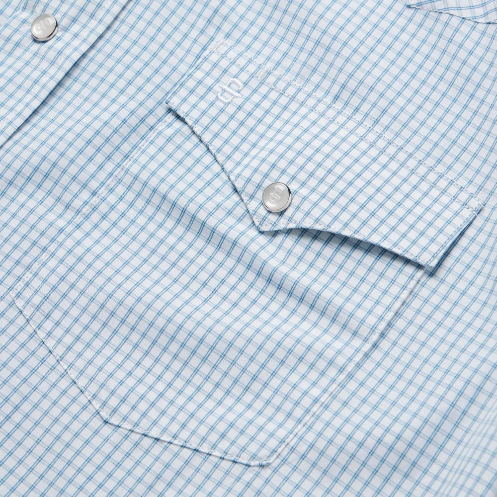Men Western Shirts | Stetson Two Stripe Check Western Shirt Blue