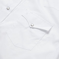 Men Western Shirts | Stetson White Pinpoint Oxford Western Shirt White