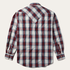 Men Western Shirts | Stetson Wine Plaid Shirt Wine