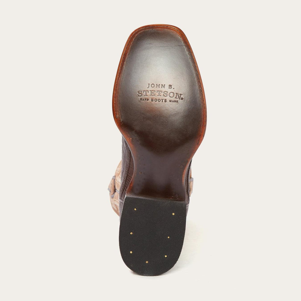 Men Western | Stetson Beaumont Brown Teju Cowboy Boot Brown