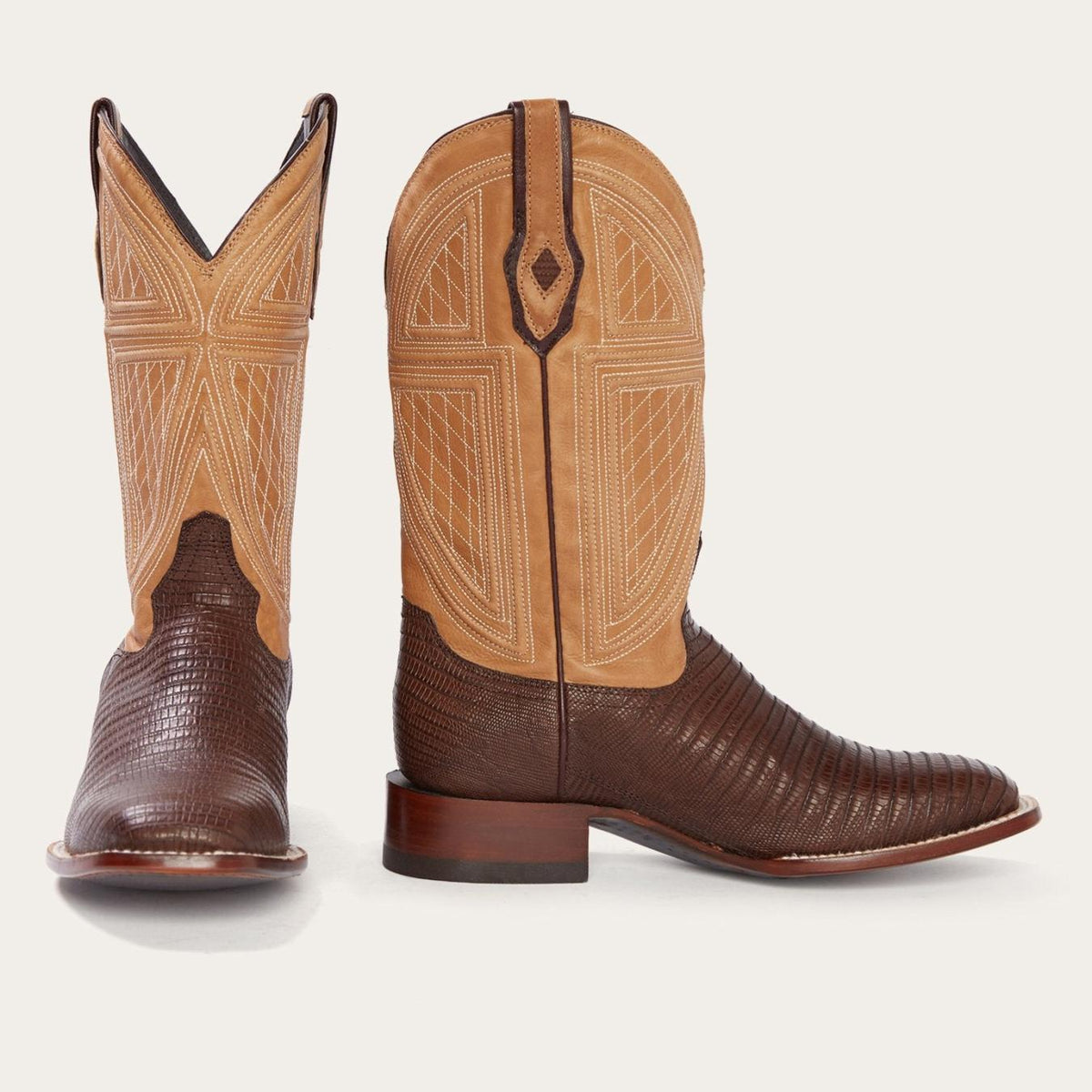 Men Western | Stetson Beaumont Brown Teju Cowboy Boot Brown