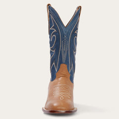 Men Western | Stetson Casper Tan &amp; Blue Matte Cowboy Boot Tan