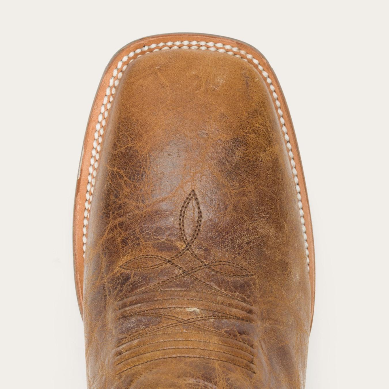 Men Western | Stetson Goddard Burnished Blue &amp; Brown Leather Boot Brown