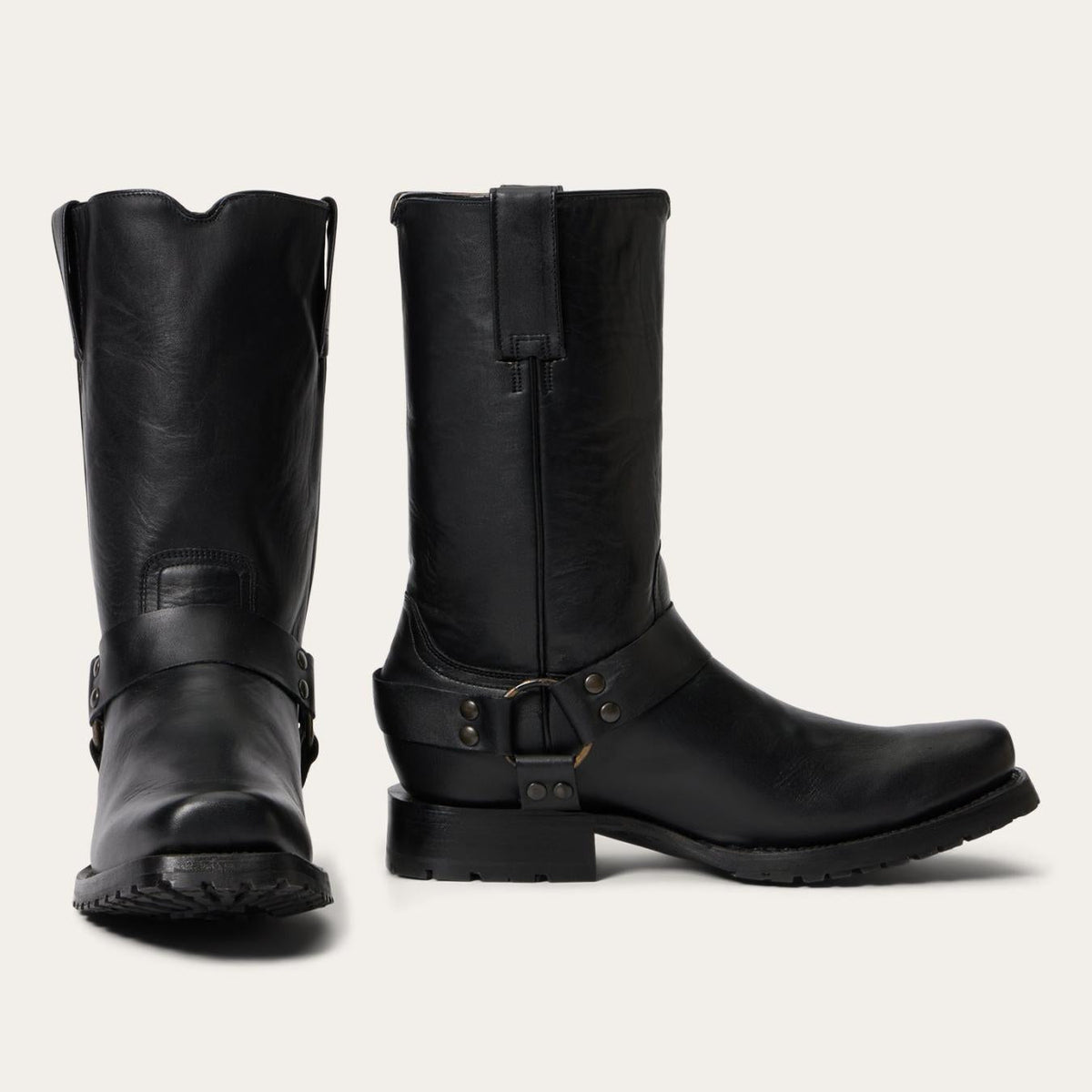 Men Western | Stetson Heritage Harness Boots Black