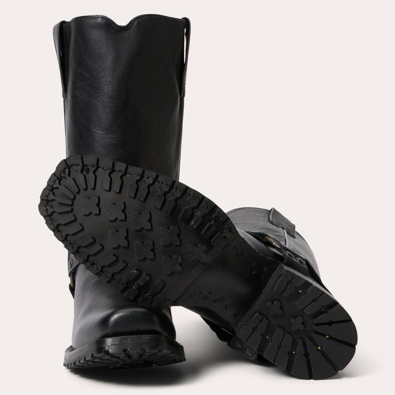 Men Western | Stetson Heritage Harness Boots Black