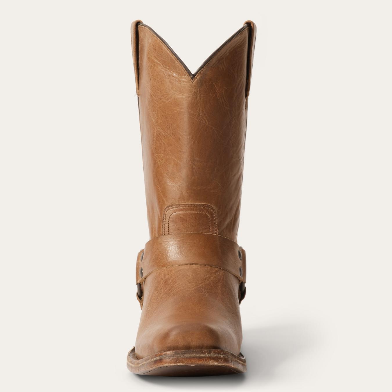 Men Western | Stetson Heritage Harness Boots Burnished Tan