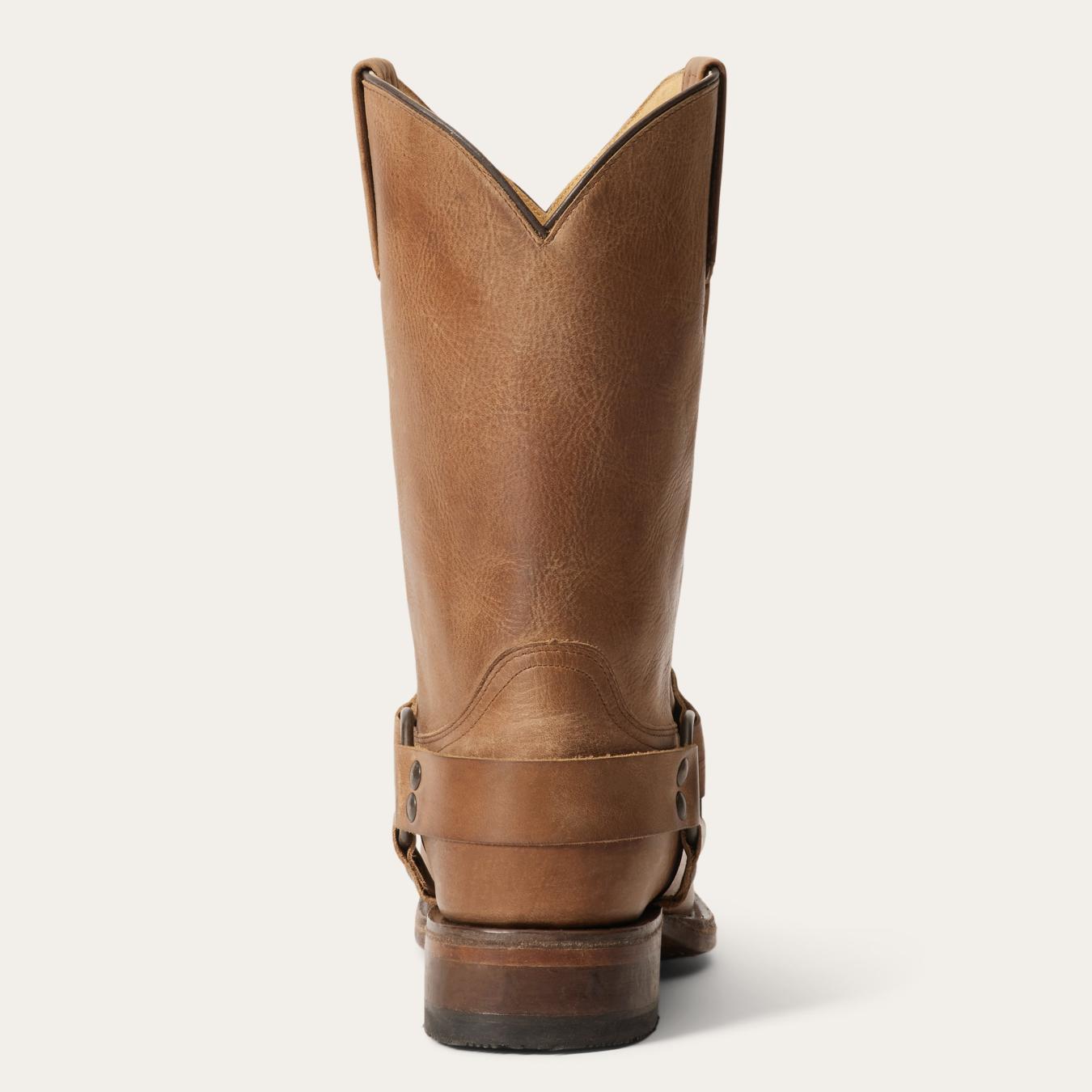 Men Western | Stetson Heritage Harness Boots Burnished Tan