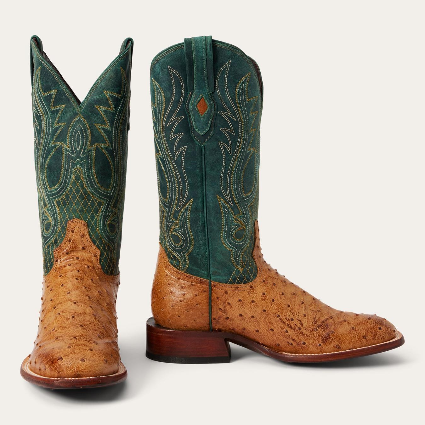 Men Western | Stetson Ozzy Ostrich Boot Tan