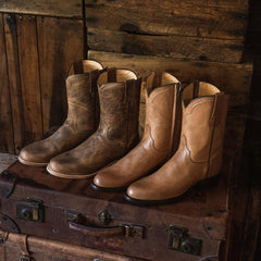 Men Western | Stetson Puncher Boots Tan