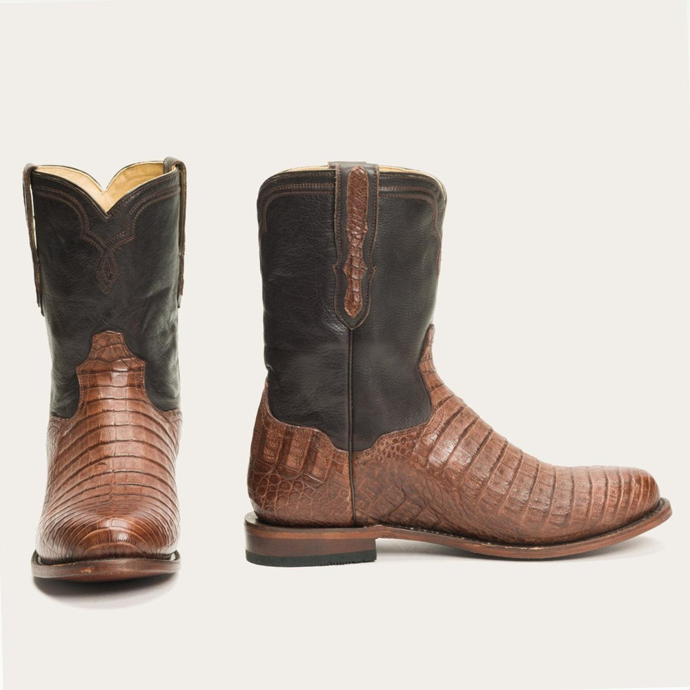 Men Western | Stetson Puncher Exotic Boots Brown