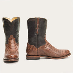 Men Western | Stetson Puncher Exotic Boots Brown
