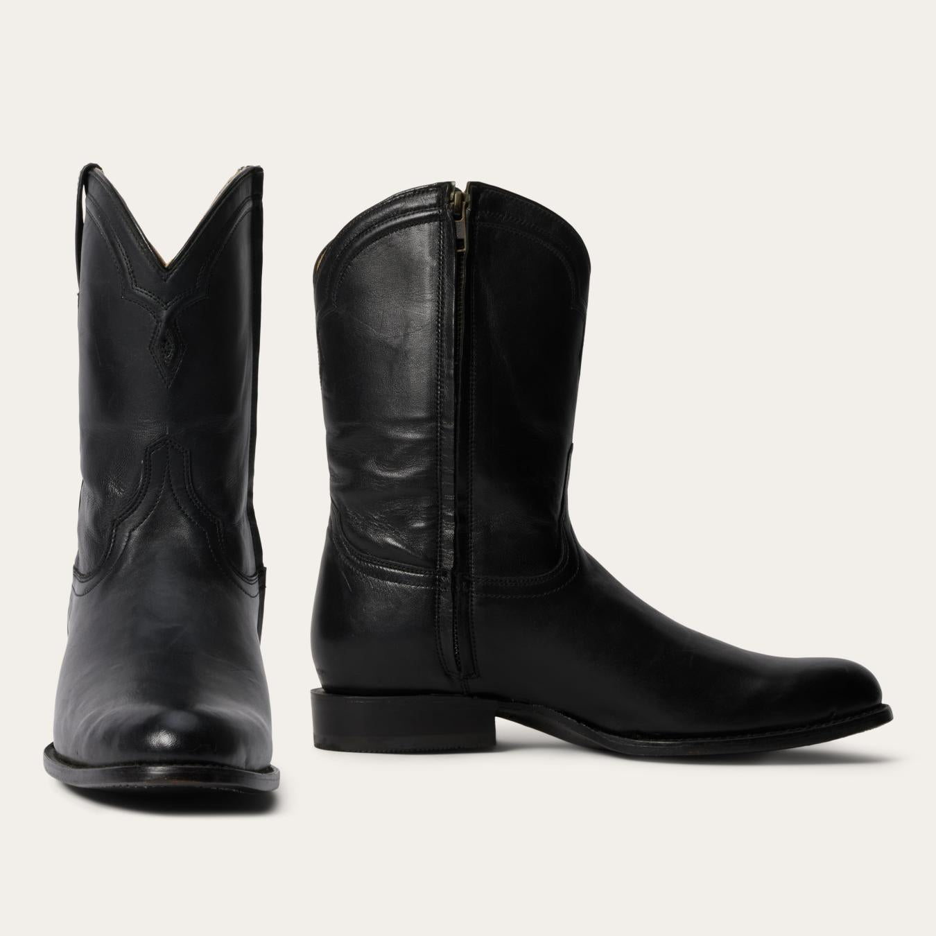 Men Western | Stetson Rancher Zip Roper Burnished Black