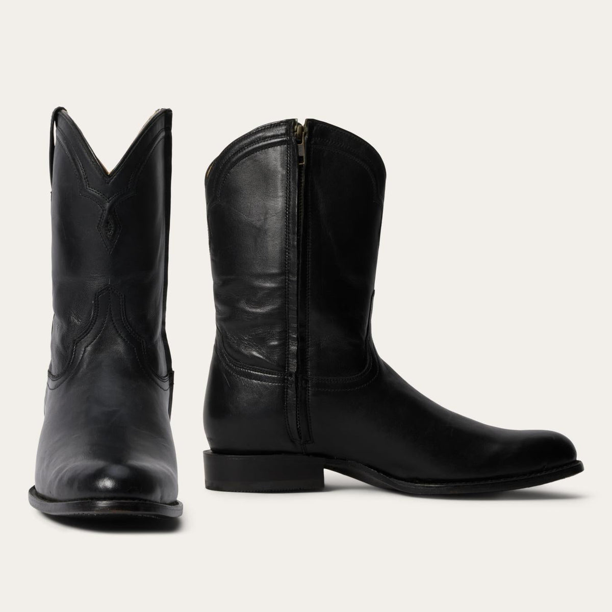 Men Western | Stetson Rancher Zip Roper Burnished Black