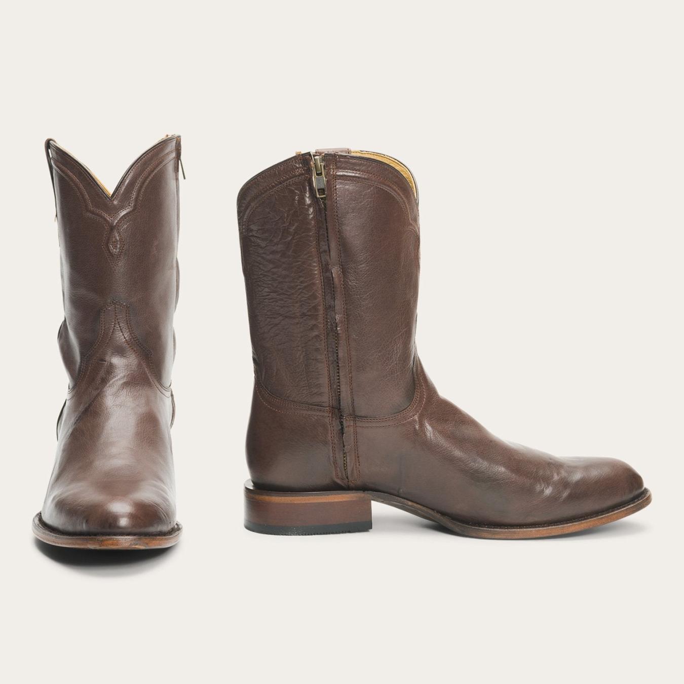 Men Western | Stetson Rancher Zip Roper Burnished Brown