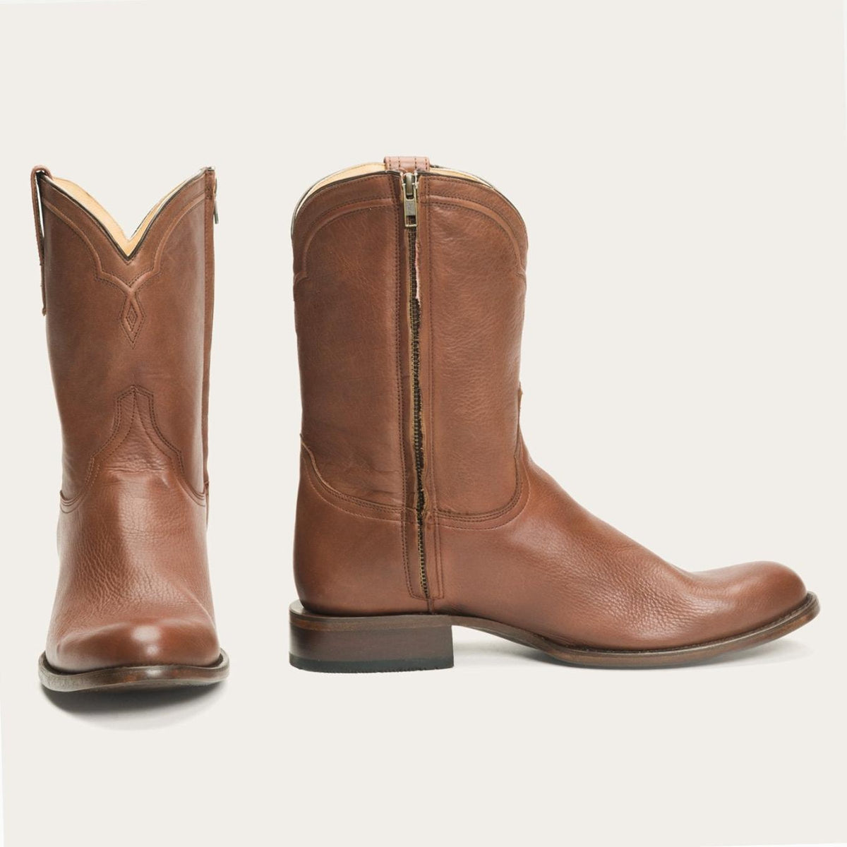 Men Western | Stetson Rancher Zip Roper Burnished Cognac