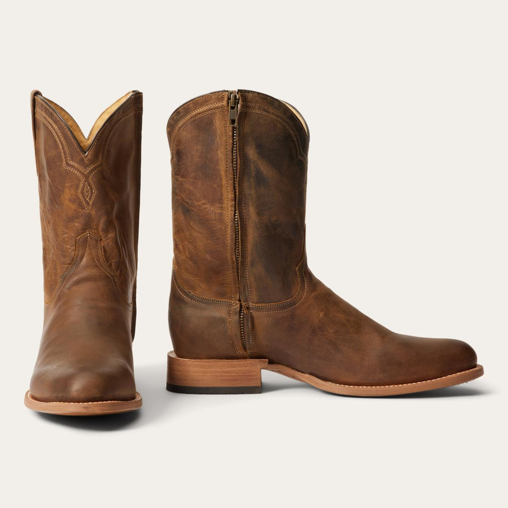 Men Western | Stetson Rancher Zip Roper Oiled Brown