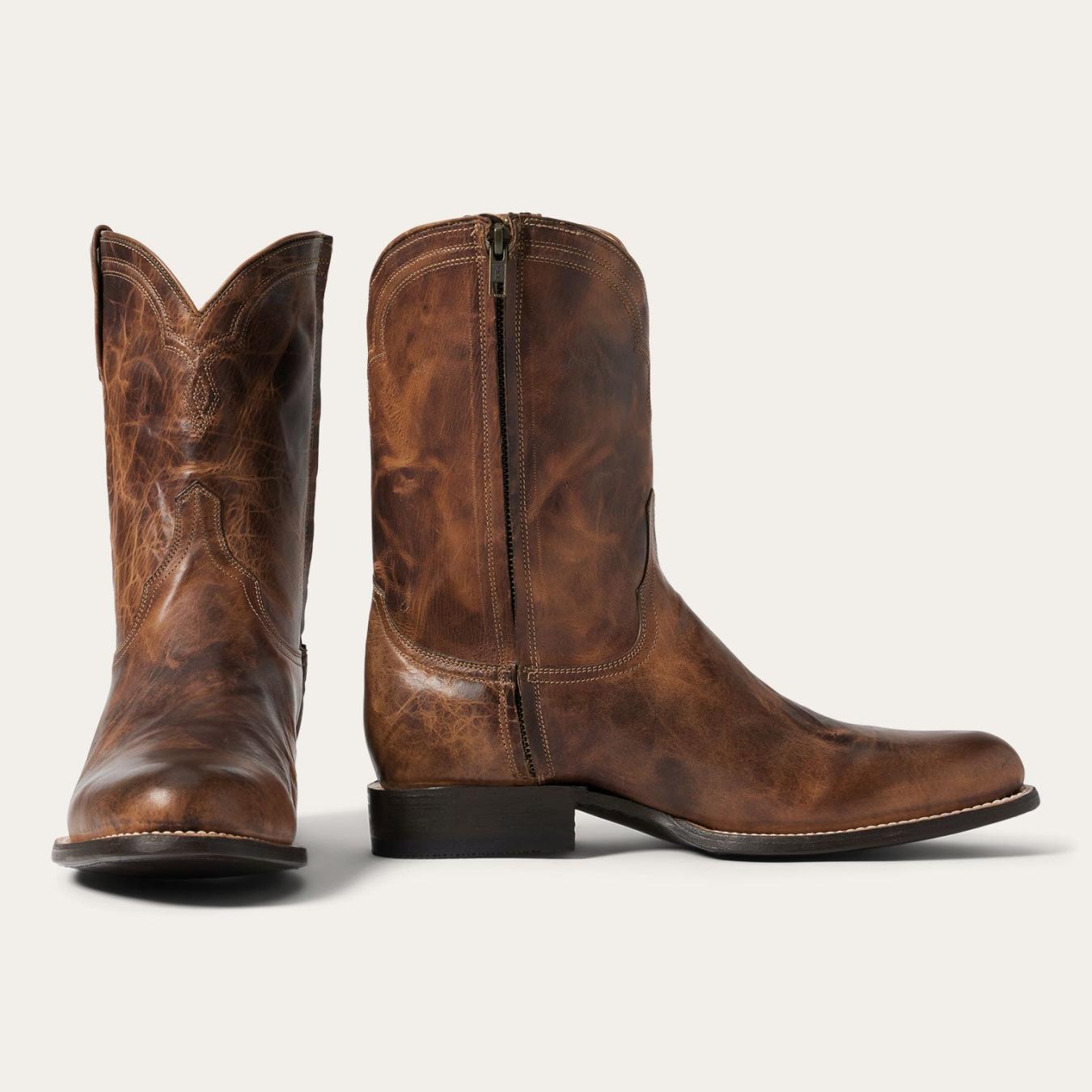 Men Western | Stetson Rancher Zip Roper Oiled Cognac