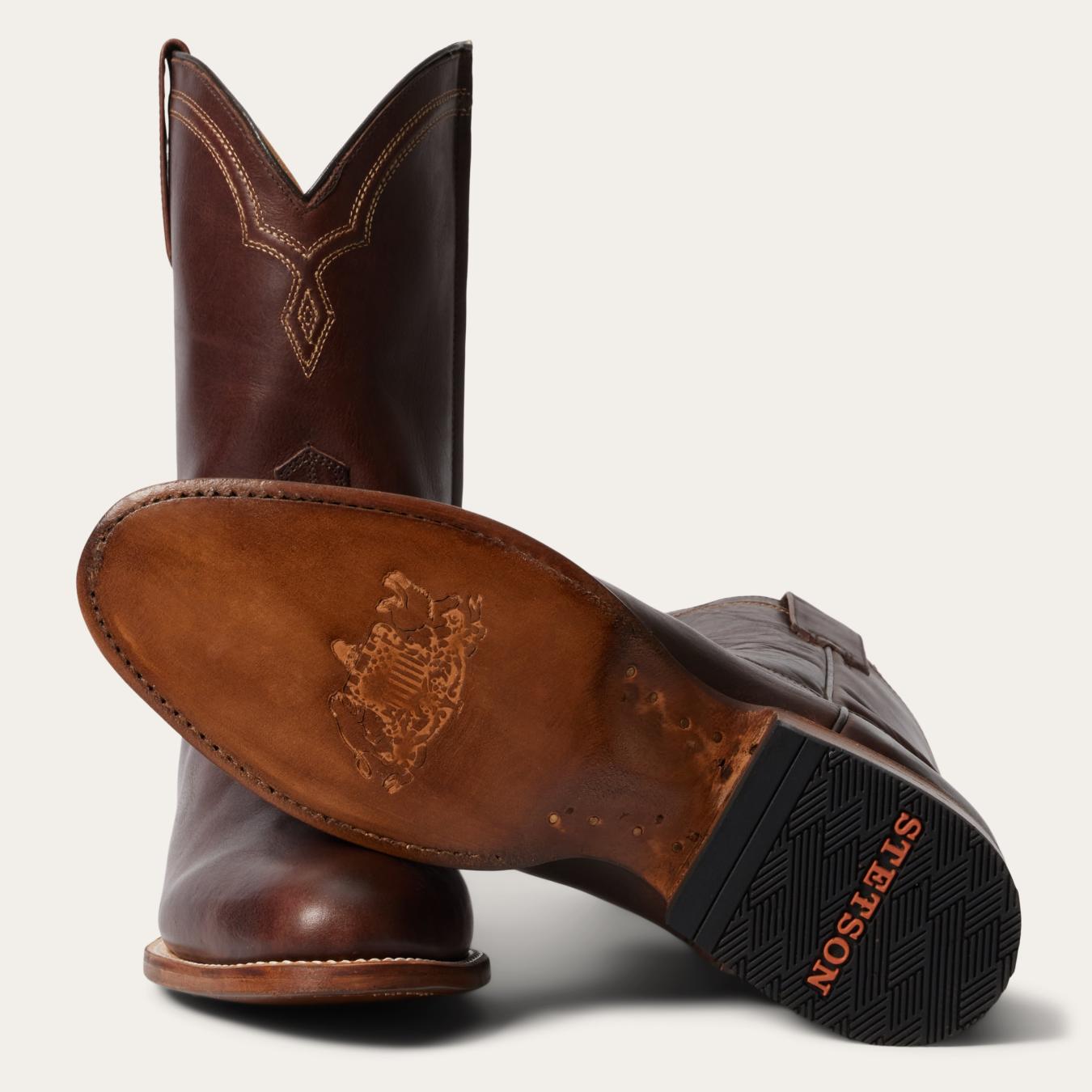 Men Western | Stetson Rancher Zip Roper Oiled Oxblood
