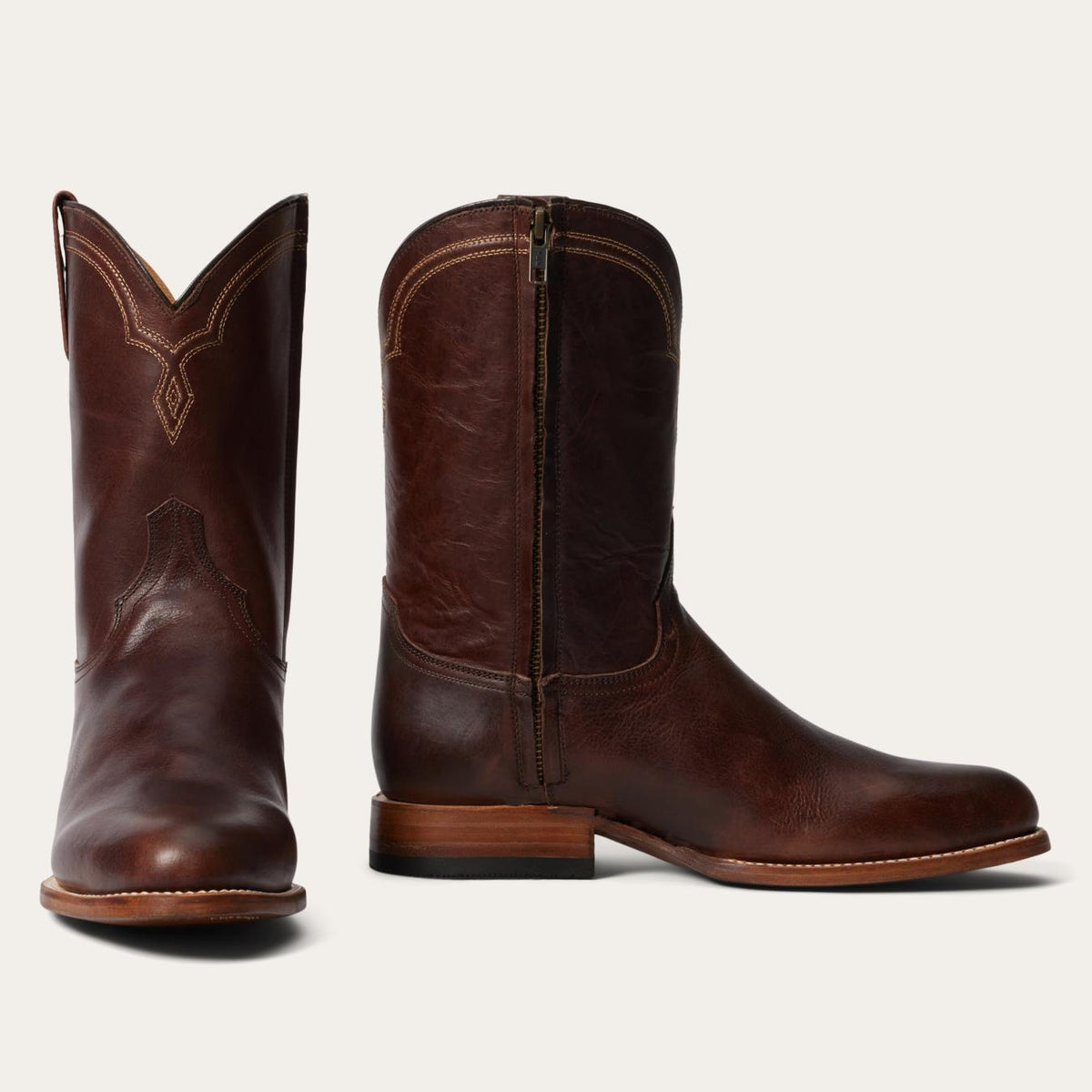 Men Western | Stetson Rancher Zip Roper Oiled Oxblood