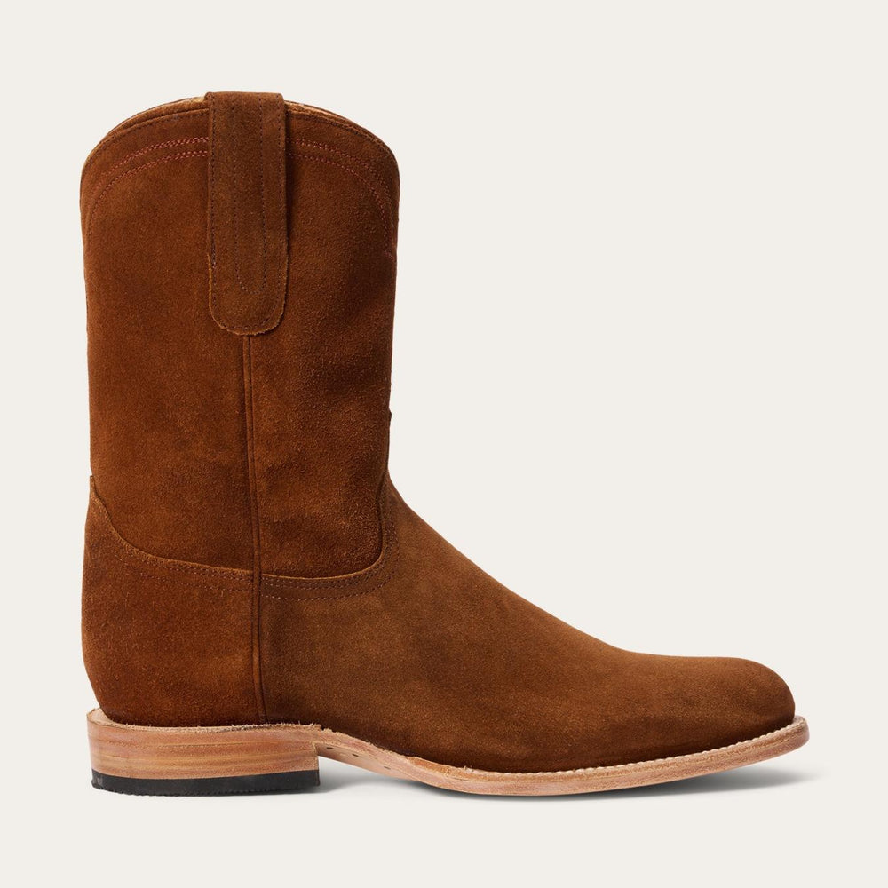 Men Western | Stetson Rancher Zip Roper Suede Brown