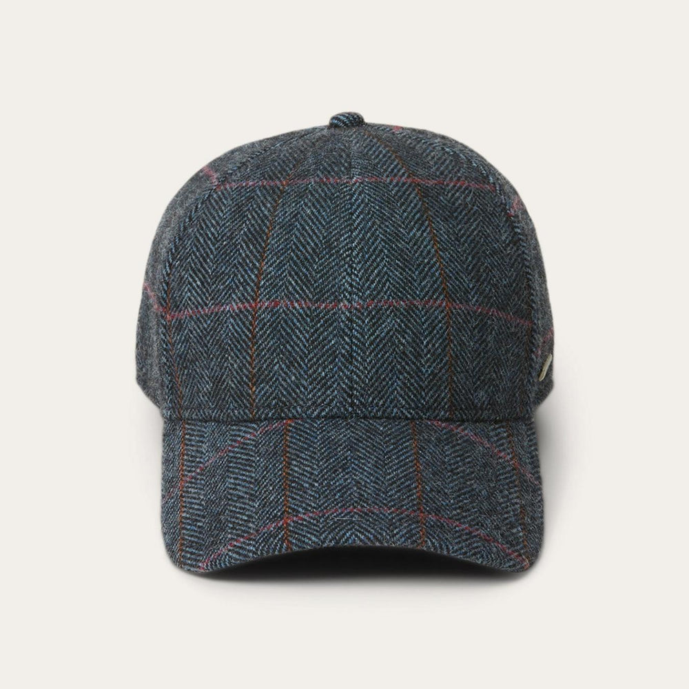 Men/Women Caps &amp; Truckers | Stetson Baseball Cap Wool Blue Herringbone