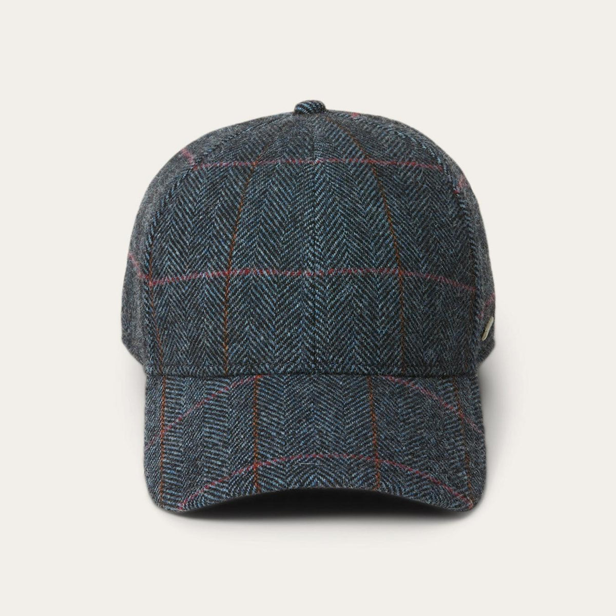 Men/Women Caps &amp; Truckers | Stetson Baseball Cap Wool Blue Herringbone