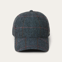Men/Women Caps &amp; Truckers | Stetson Baseball Cap Wool Blue Herringbone