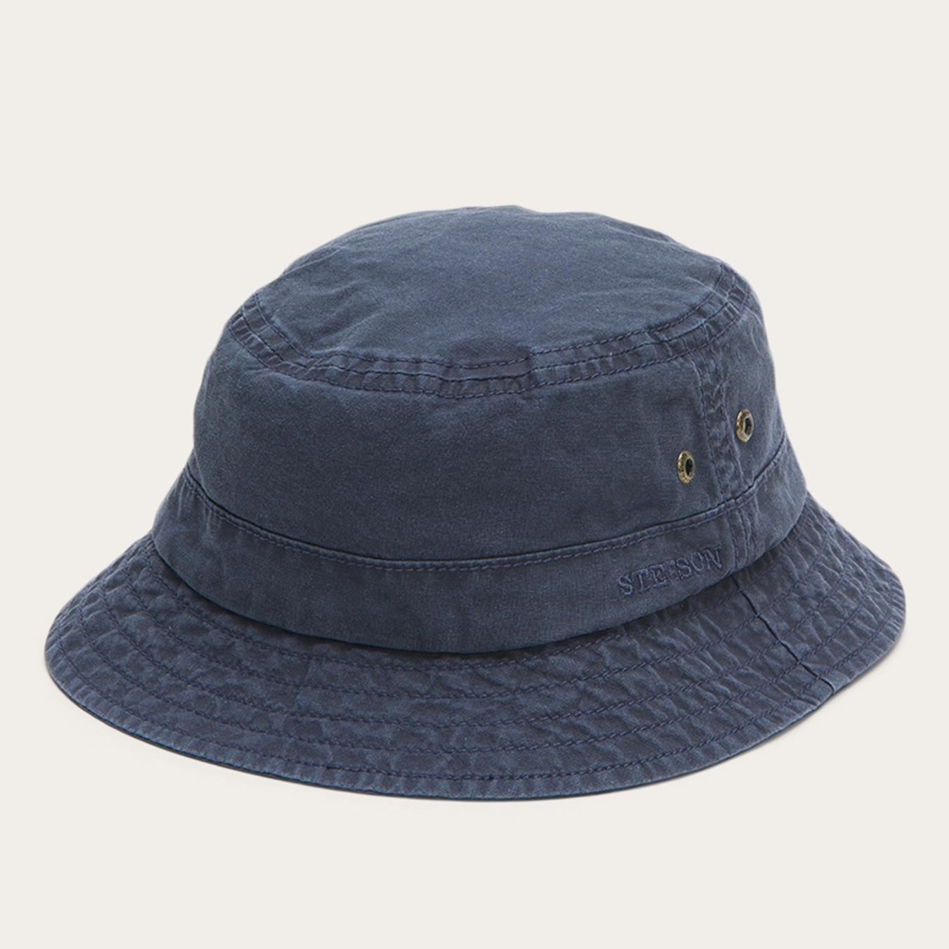 Men/Women Caps &amp; Truckers | Stetson Bucket Delave Organic Cotton Blue