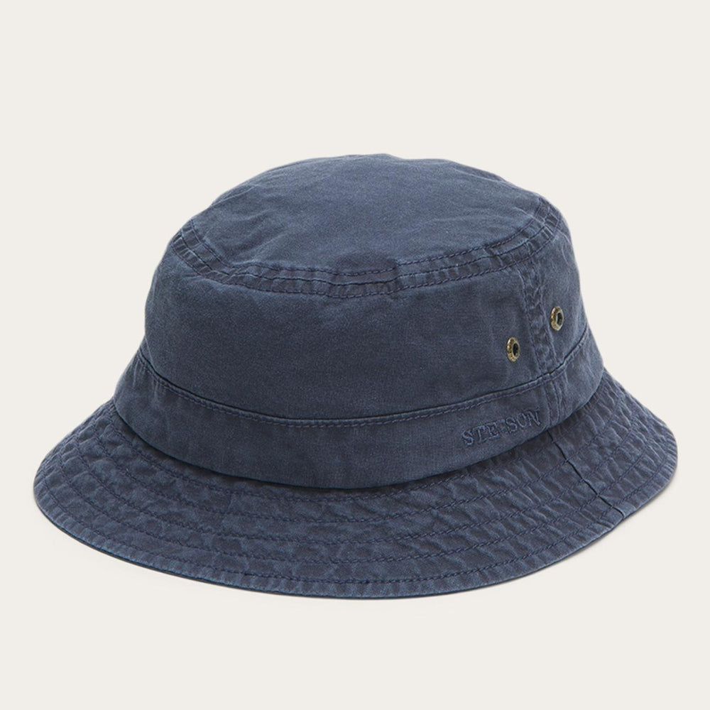 Men/Women Caps &amp; Truckers | Stetson Bucket Delave Organic Cotton Blue