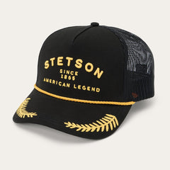 Men/Women Caps &amp; Truckers | Stetson Captain Trucker Cap Black