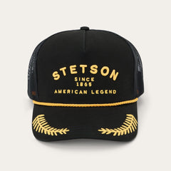 Men/Women Caps &amp; Truckers | Stetson Captain Trucker Cap Black