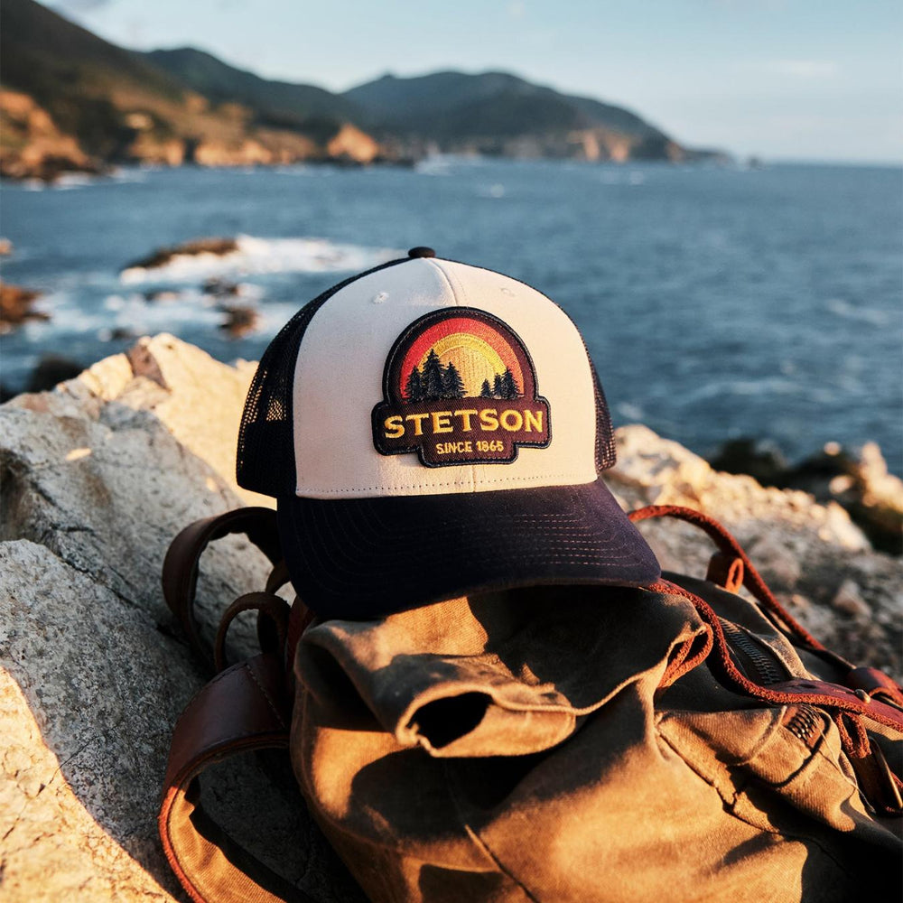 Men/Women Caps &amp; Truckers | Stetson Cream Sunset Trucker Cap Cream