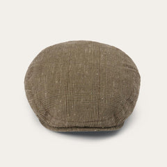 Men/Women Caps &amp; Truckers | Stetson Glen Check Linen/Silk Kent Cap Olive Check
