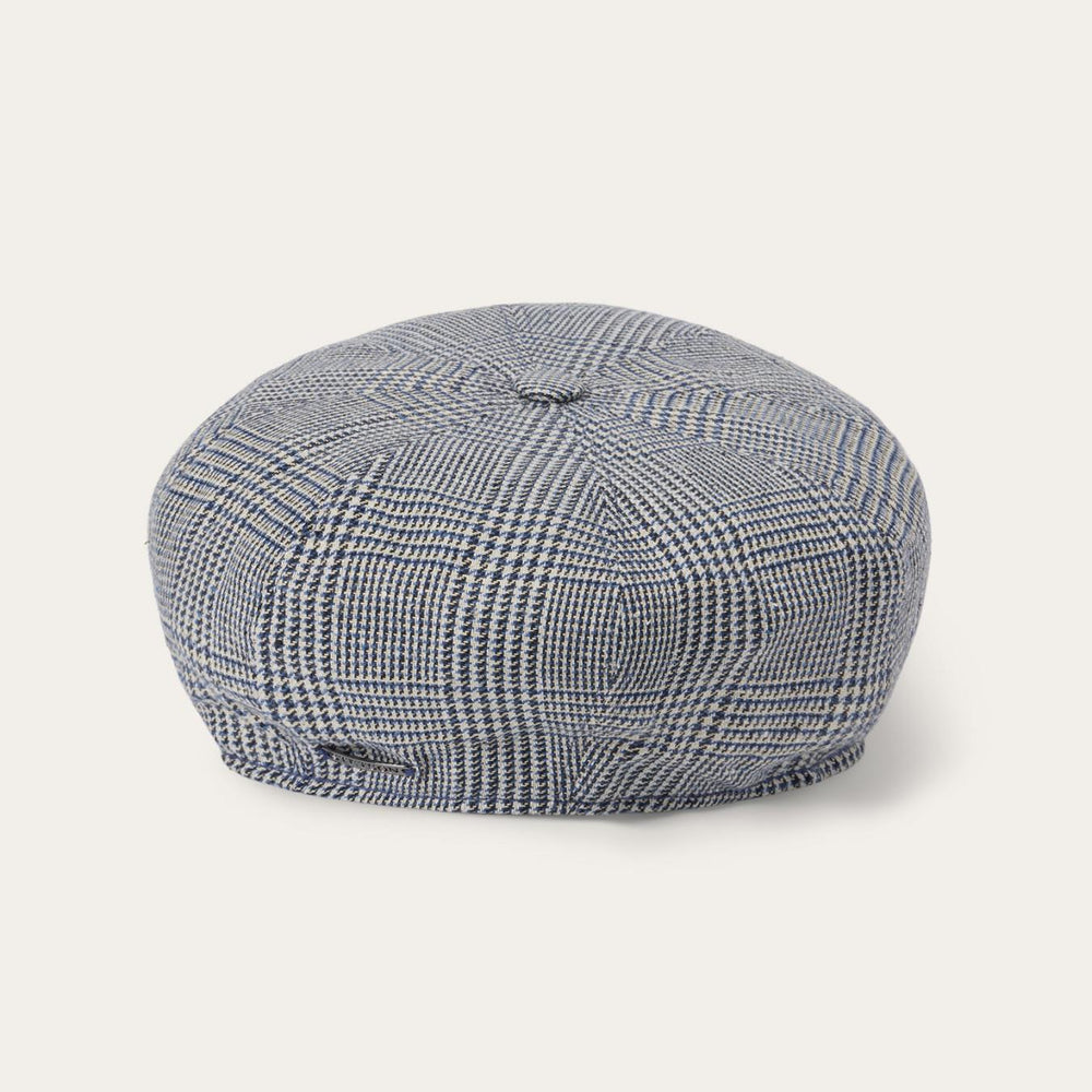 Men/Women Caps &amp; Truckers | Stetson Glen Check Silk/Cotton 8-Panel Cap Blue Check