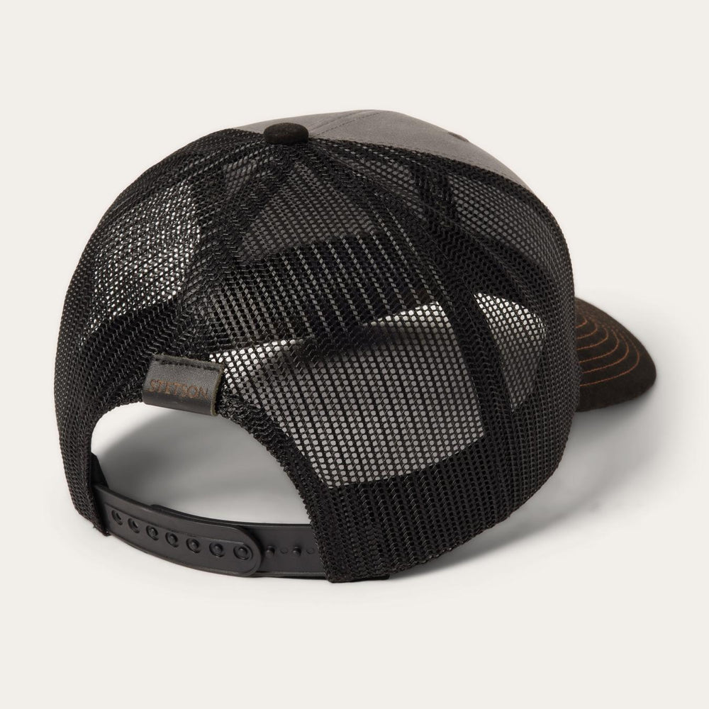 Men/Women Caps &amp; Truckers | Stetson Grey Heritage Script Trucker Cap Grey