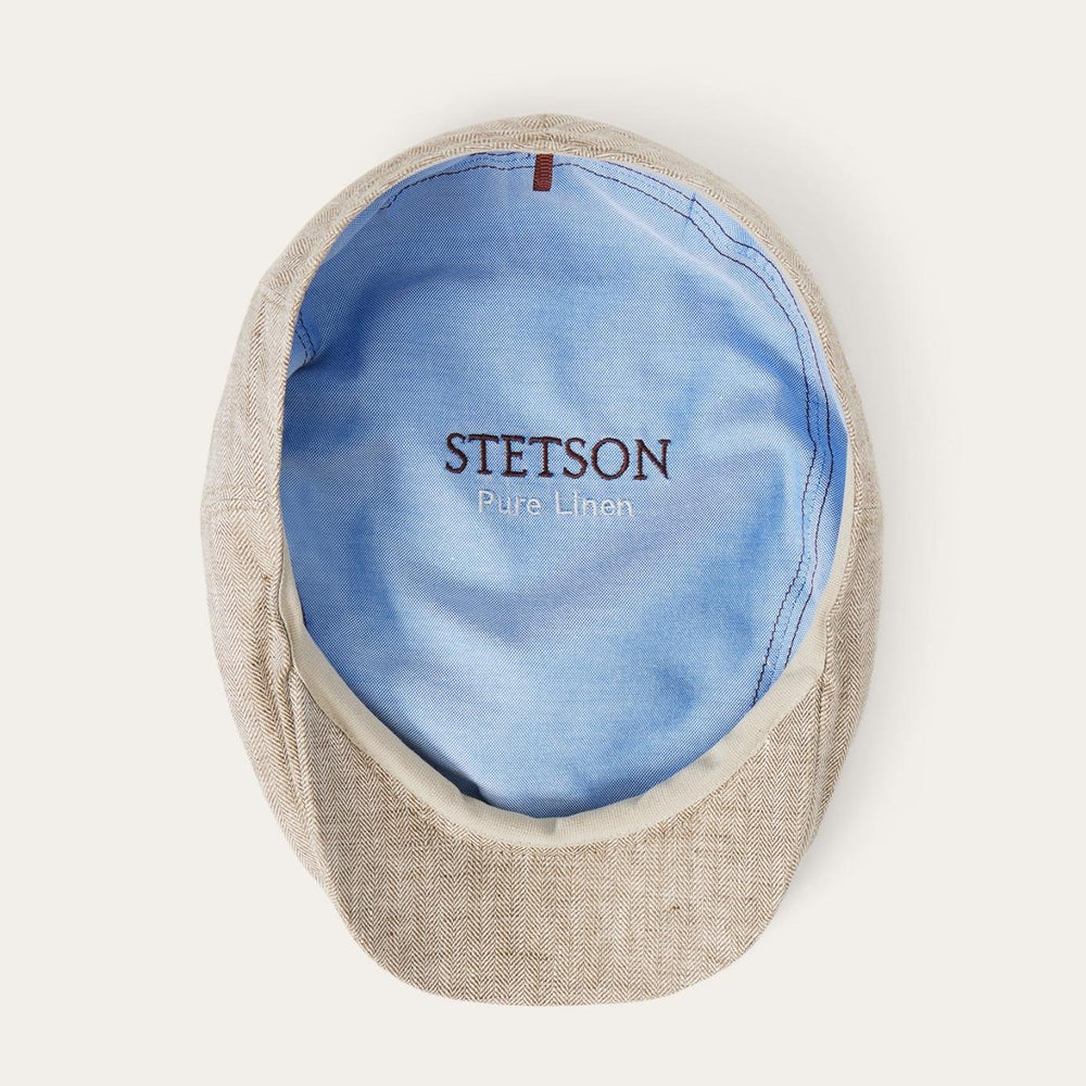 Men/Women Caps &amp; Truckers | Stetson Herringbone Linen Ivy Cap Beige Herringbone