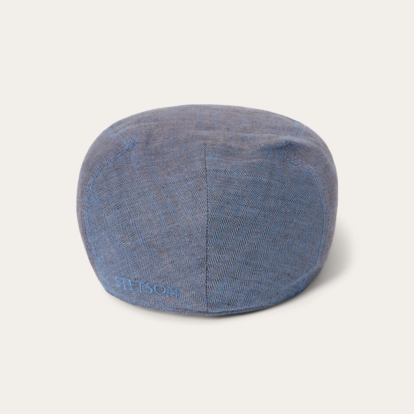 Men/Women Caps &amp; Truckers | Stetson Herringbone Linen Ivy Cap Blue Herringbone