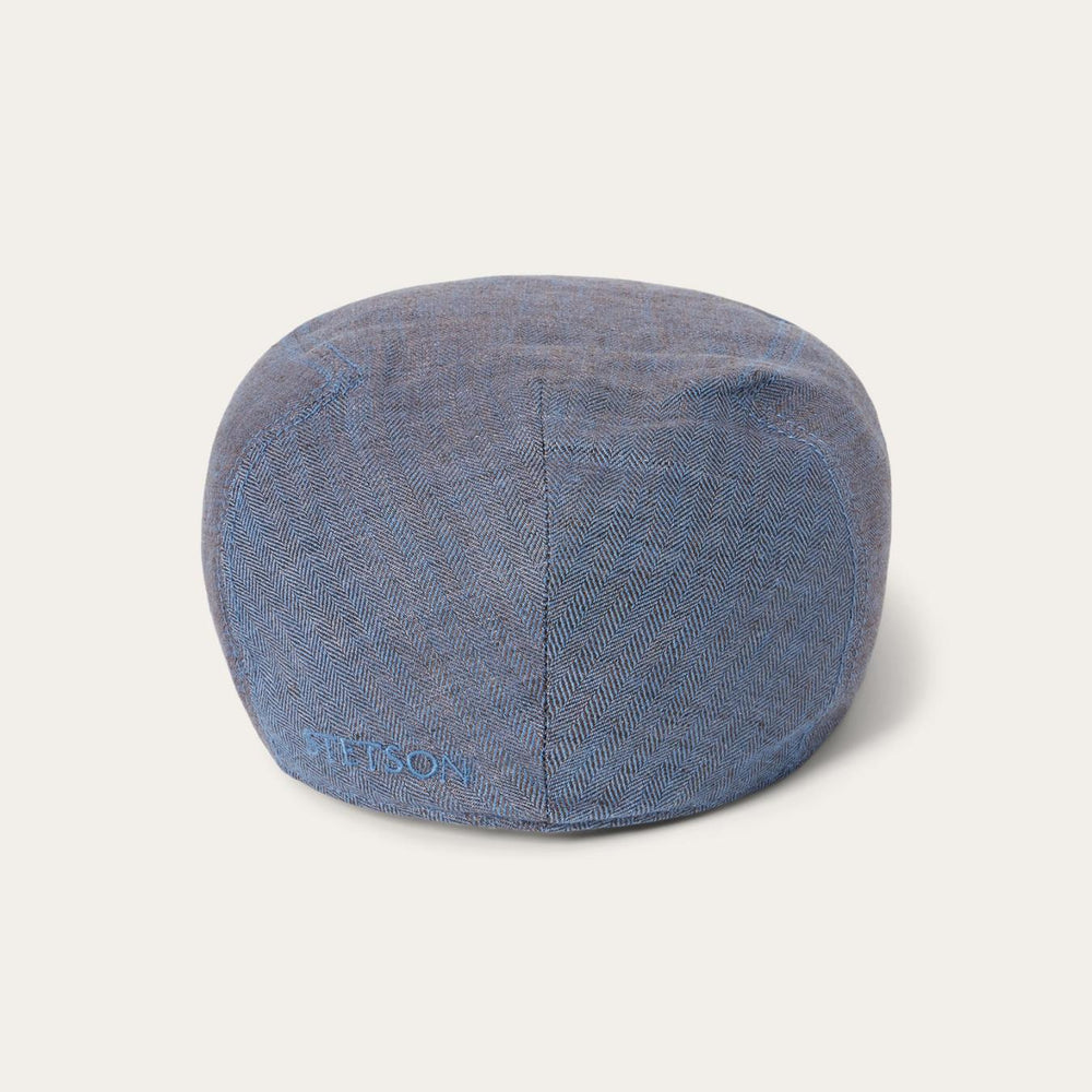 Men/Women Caps &amp; Truckers | Stetson Herringbone Linen Ivy Cap Blue Herringbone
