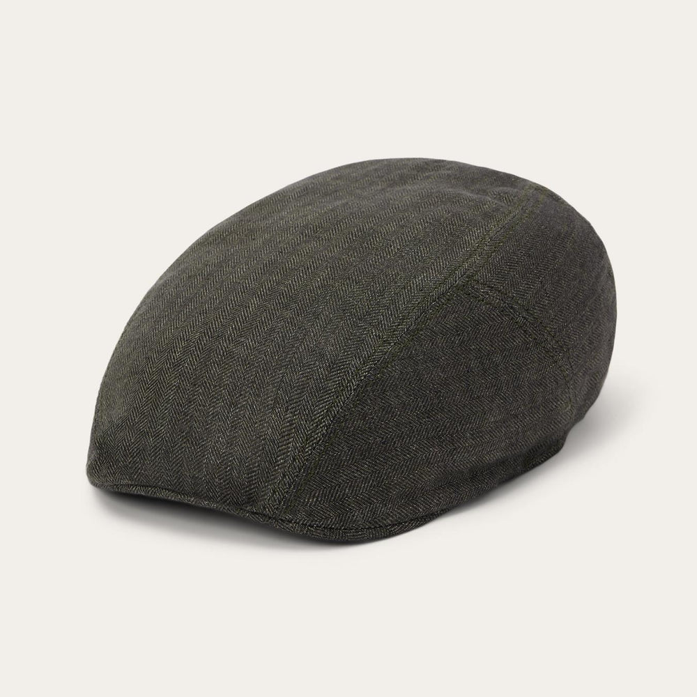 Men/Women Caps &amp; Truckers | Stetson Herringbone Linen Ivy Cap Olive Herringbone